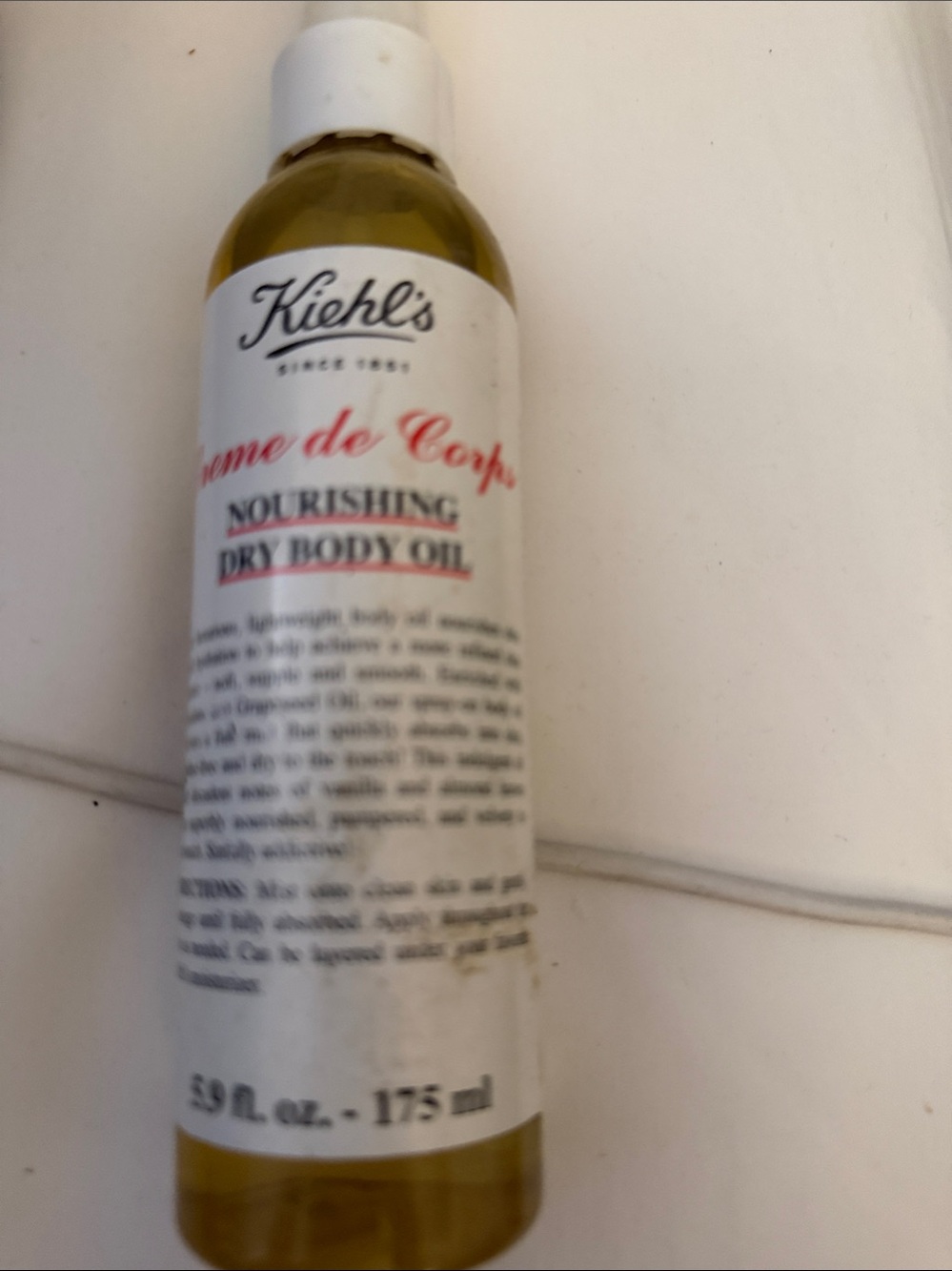 Kiehl's Nourishing Dry Body Oil - White & Yellow Bottle
